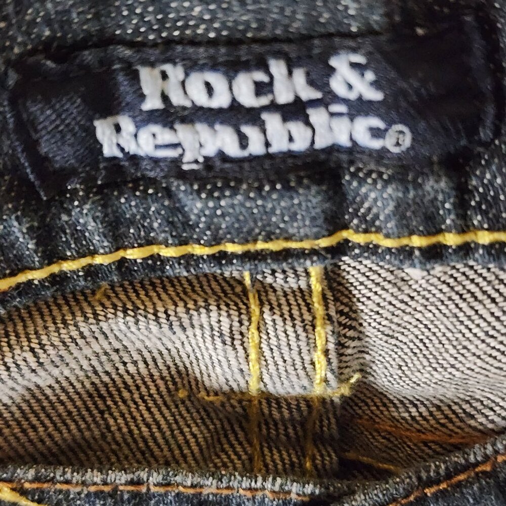 Rock & Republic Bootcut Jeans 28 Embroidered Pockets - Picture 8 of 13